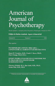 American Journal of Psychotherapy nr. 1/2008 - Autori multipli 