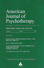 American Journal of Psychotherapy nr. 3/2008 - Autori multipli 