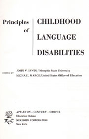 (A) Principles of Childhood Language Disabilities - Autori multipli 