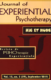 Revista de psihoterapie experientiala (Nr. 3, Septembrie 2012) - Autori multipli 
