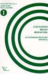 Cognition, Brain, Behavior. An Interdisciplinary Journal (March 2013) - Autori multipli 