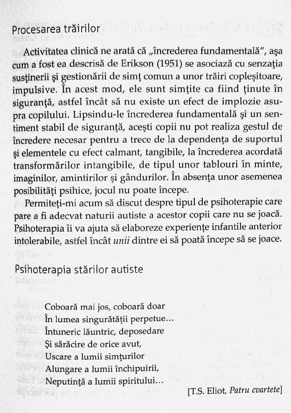 Carapacea protectoare. Functionarea autista la copii si adulti - Frances Tustin