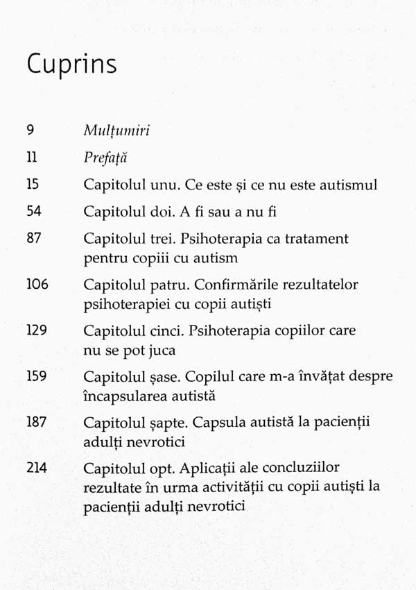 Carapacea protectoare. Functionarea autista la copii si adulti - Frances Tustin