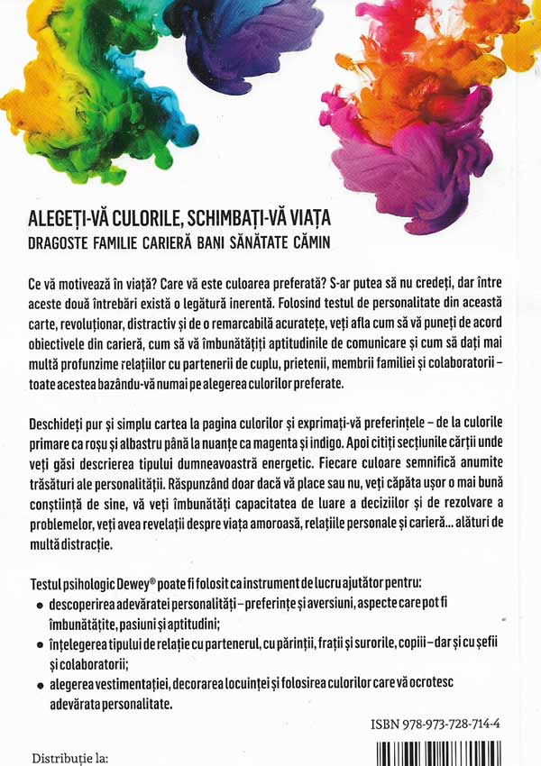 Teste de personalitate prin alegerea culorilor, Dewey - Sadka Dewey