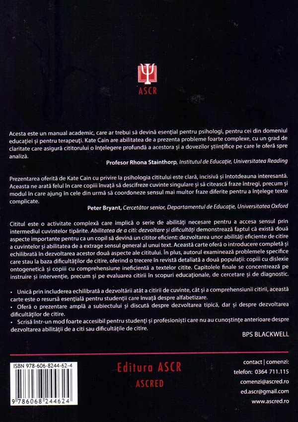 Abilitatea de a citi. Dezvoltare si dificultati - Kate Cain