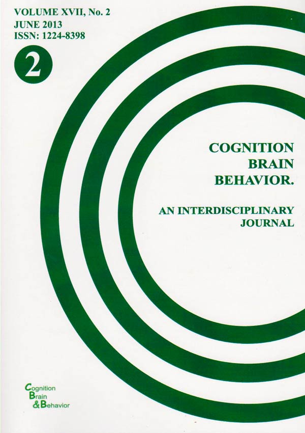 Cognition, Brain, Behavior. An Interdisciplinary Journal (June 2013) - Autori multipli 