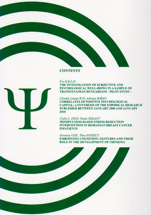Cognition, Brain, Behavior. An Interdisciplinary Journal (June 2013) - Autori multipli 