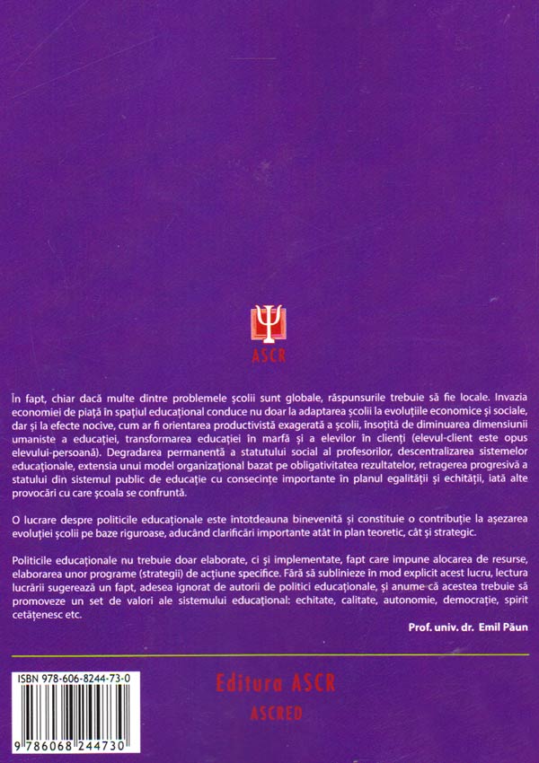 Politici educationale. Repere teoretice si pragmatice - Adriana Nicu