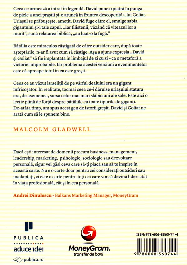 David si Goliat. Outsideri, inadaptati si arta luptei cu gigantii - Malcolm Gladwell