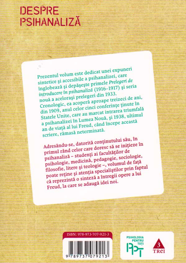 Despre psihanaliza - Sigmund Freud