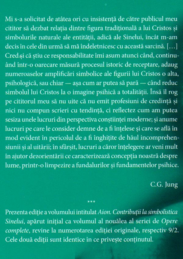 Aion. Contributii la simbolistica Sinelui. Opere complete (vol. 9/2) - Carl Gustav Jung