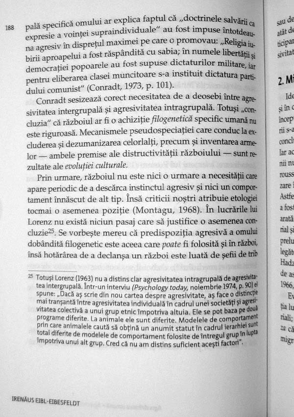 Agresivitatea umana - Irenaus Eibl-Eibesfeldt