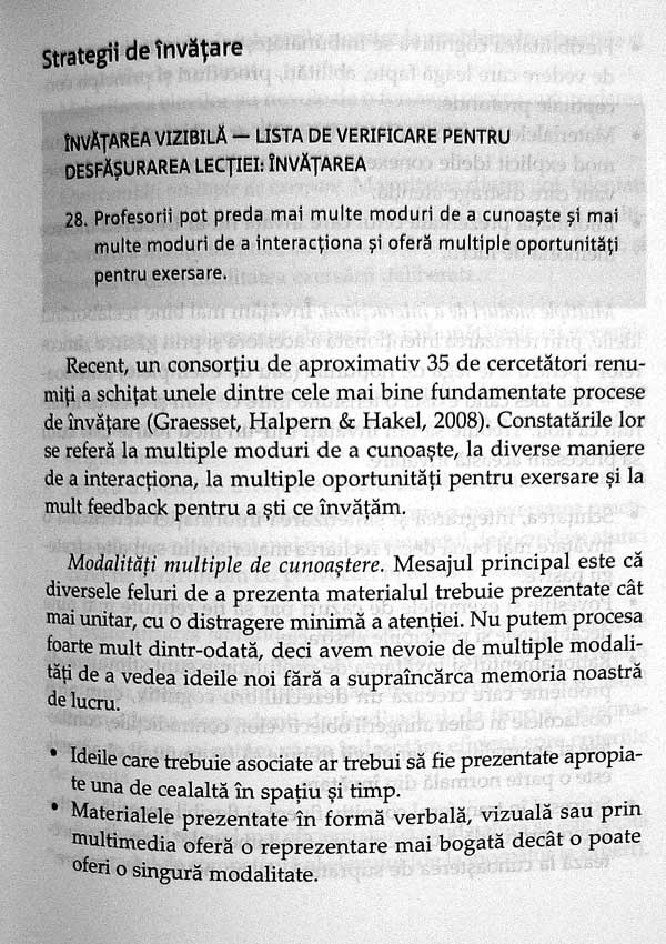 Invatarea vizibila. Ghid pentru profesori - John Hattie