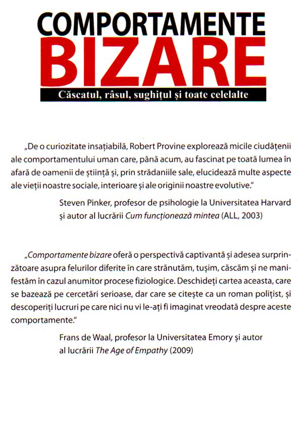 Comportamente bizare. Cascatul, rasul, sughitul si toate celelalte - Robert R. Provine