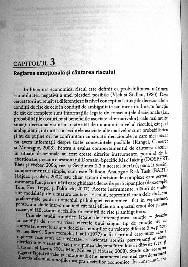 Diferente individuale in emotie si decizie. Implicatii pentru psihologia economica - Renata Melinda Heilman