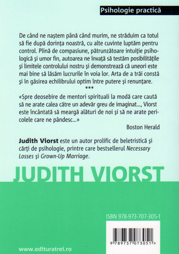 Control imperfect. Lupta noastra continua cu puterea si renuntarea - Judith Viorst