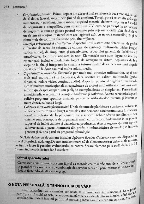 Interventii in dezvoltarea carierei in secolul 21 - Spencer G. Niles
