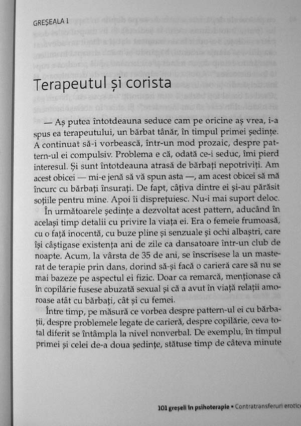 101 greseli in psihoterapie. Contratransfer si contrarezistenta in psihoterapie - Gerald Schoenewolf