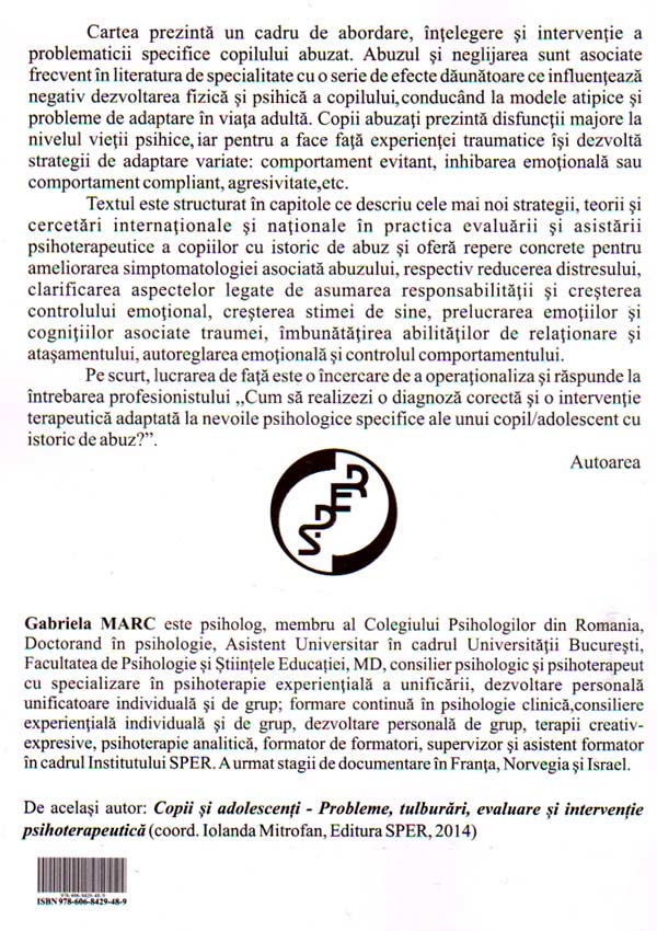 Abuzul la copii. Diagnoza si interventie terapeutica - Gabriela Marc