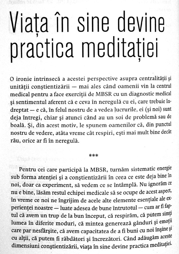 Mindfulness pentru incepatori - Jon Kabat-Zinn