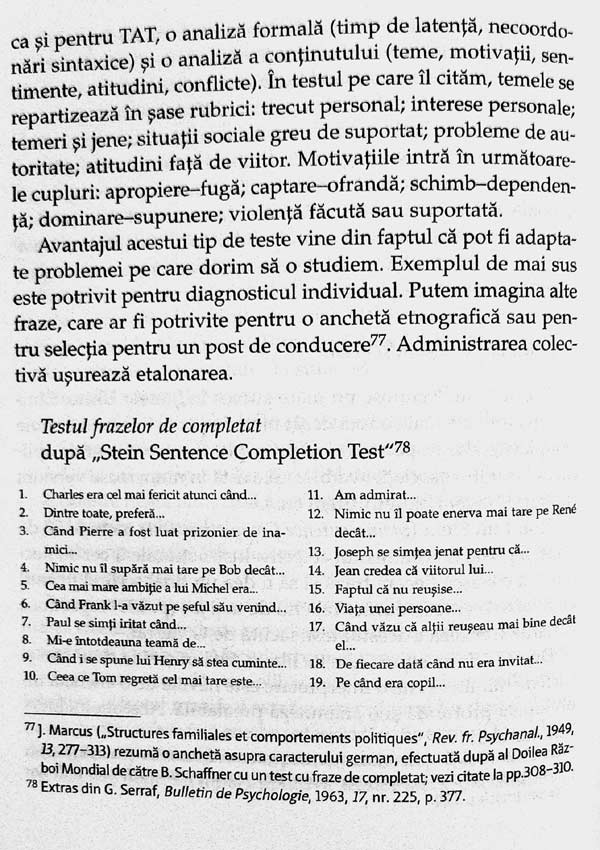 Metodele proiective - Didier Anzieu