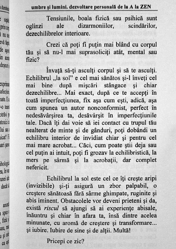 Umbre si lumini. Dezvoltare personala de la A la ZEN - Sorina Daniela Dumitrache
