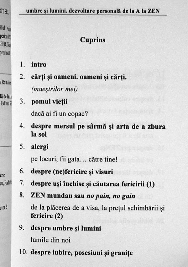 Umbre si lumini. Dezvoltare personala de la A la ZEN - Sorina Daniela Dumitrache