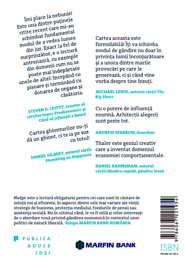 Nudge. Cartea ghionturilor pentru decizii mai bune legate de sanatate, bogatie si fericire - Richard H. Thaler