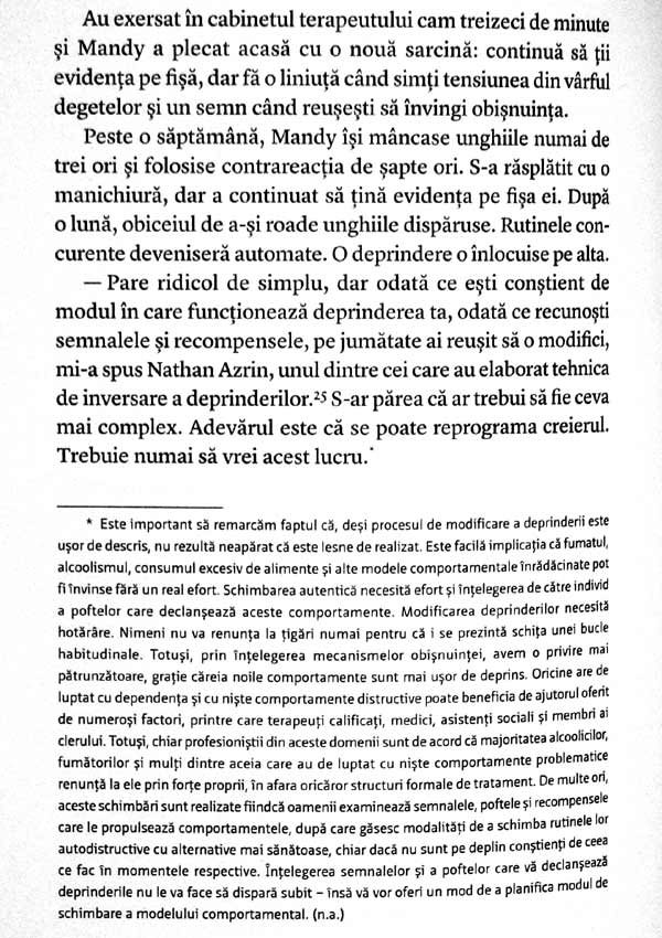 Puterea obisnuintei. De ce facem ceea ce facem in viata si in afaceri - Charles Duhigg