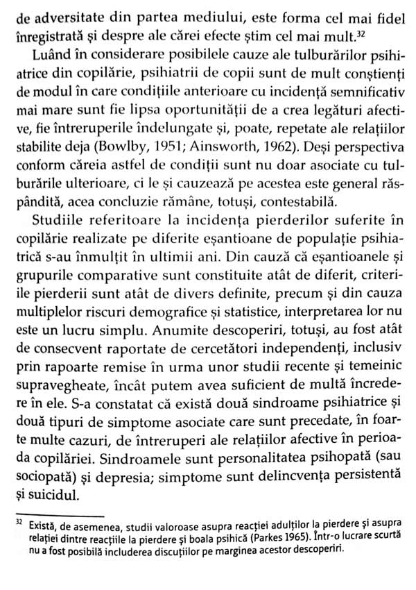 Crearea si ruperea legaturilor afective - John Bowlby