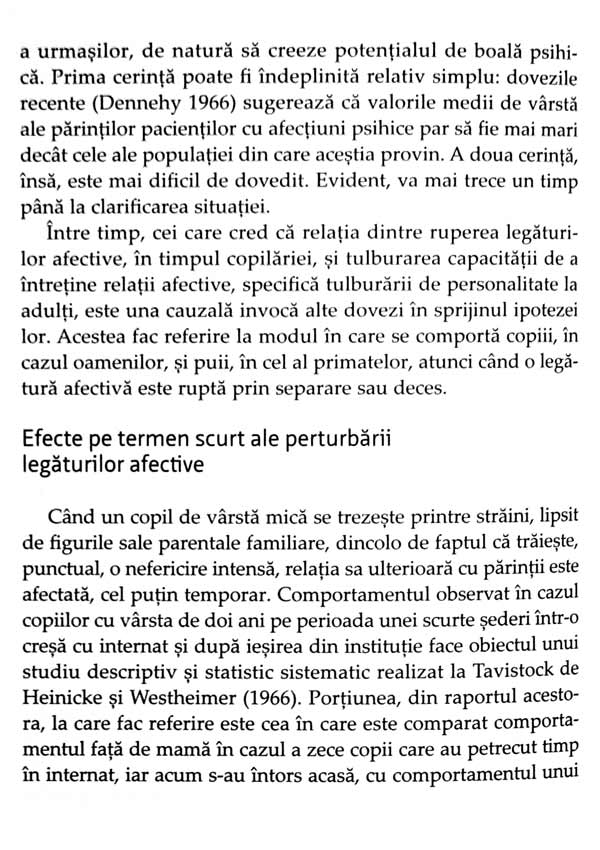 Crearea si ruperea legaturilor afective - John Bowlby