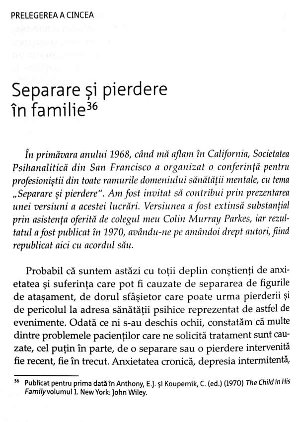 Crearea si ruperea legaturilor afective - John Bowlby