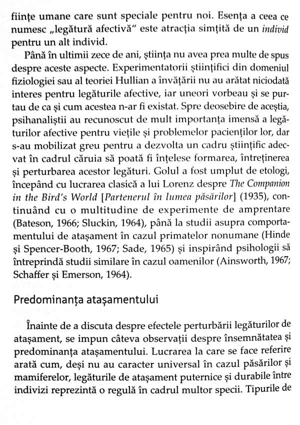 Crearea si ruperea legaturilor afective - John Bowlby