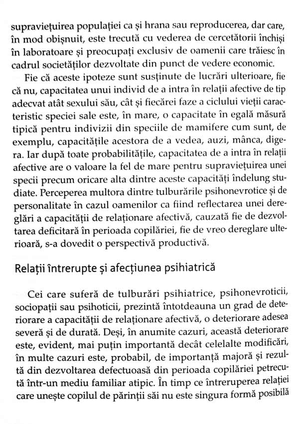 Crearea si ruperea legaturilor afective - John Bowlby