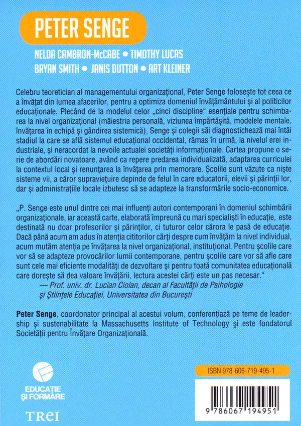 Scoli care invata. A cincea disciplina aplicata in educatie - Peter Senge