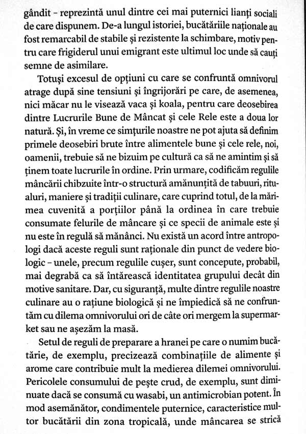 Dilema omnivorului. Patru feluri de mancare: o istorie naturala - Michael Pollan