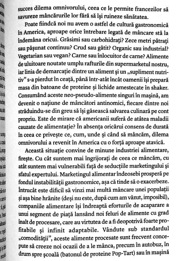 Dilema omnivorului. Patru feluri de mancare: o istorie naturala - Michael Pollan