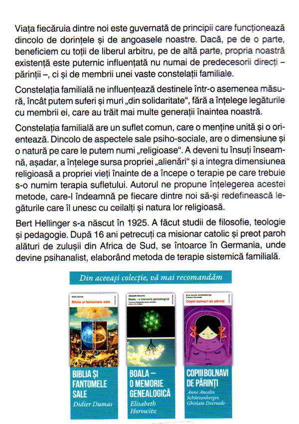 Constelatiile familiale. Terapie pentru suflet - Bert Hellinger