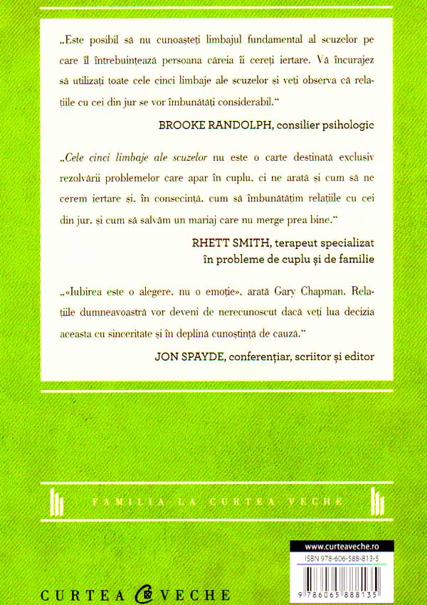 Cele cinci limbaje ale scuzelor - Gary Chapman
