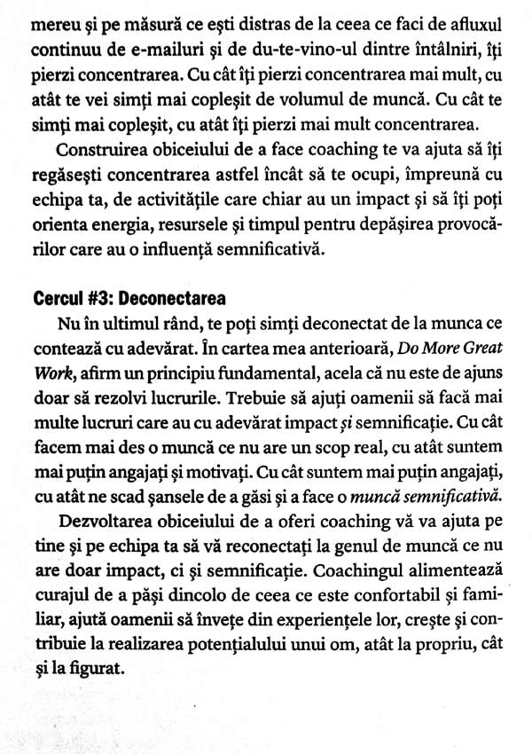 Coaching zi de zi. Spune mai putin, intreaba mai mult si schimba pentru totdeauna felul in care conduci - Michael Bungay Stanier
