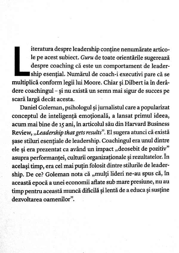 Coaching zi de zi. Spune mai putin, intreaba mai mult si schimba pentru totdeauna felul in care conduci - Michael Bungay Stanier