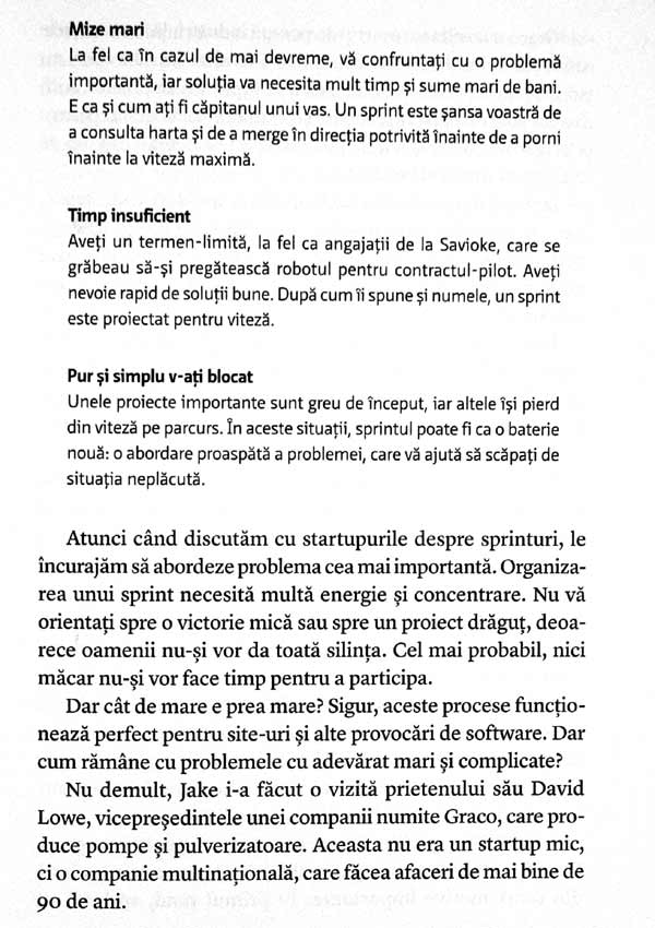 Sprint. Cum sa rezolvi probleme importante si sa testezi idei noi in doar cinci zile - Jake Knapp