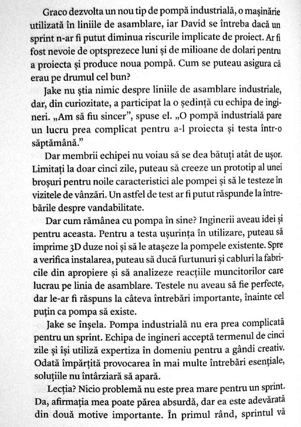 Sprint. Cum sa rezolvi probleme importante si sa testezi idei noi in doar cinci zile - Jake Knapp