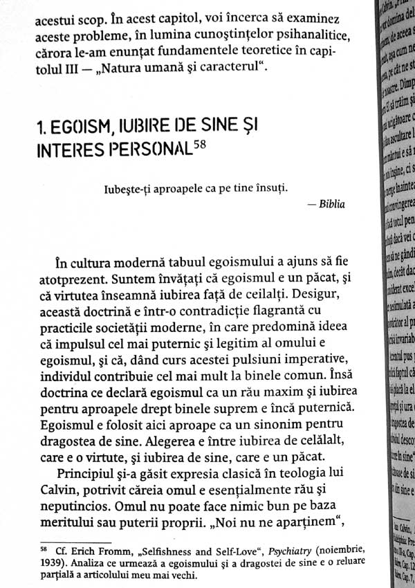 Omul pentru sine. O cercetare asupra psihologiei moralei - Erich Fromm