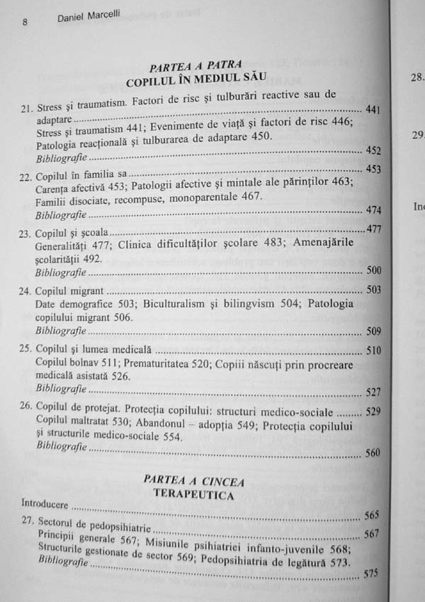 Tratat de psihopatologia copilului - Daniel Marcelli