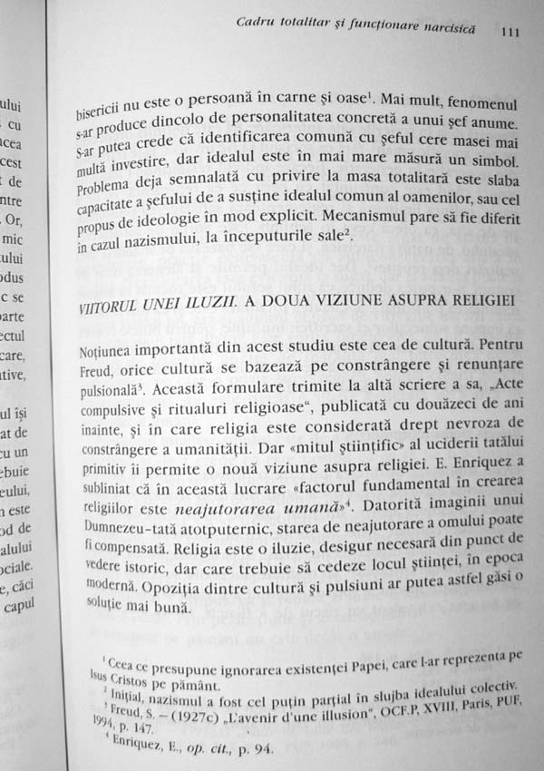 Cadru totalitar si functionare narcisica - Radu Clit