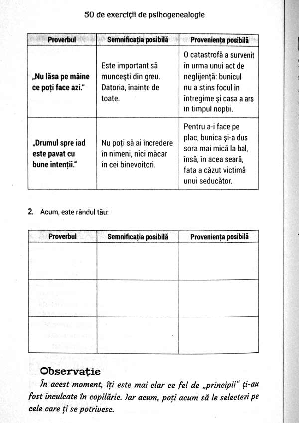 50 de exercitii de psihogenealogie - Marie-Jeanne Trouchaud