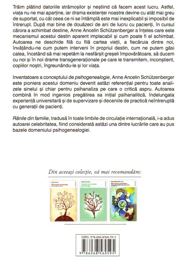 Psihogenealogia si ranile din familie - Anne Ancelin Schutzenberger