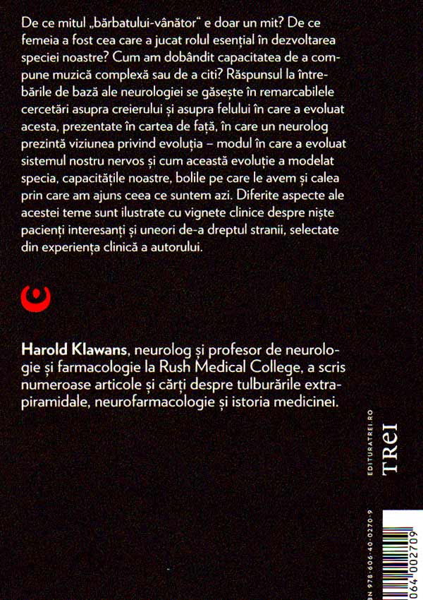 In apararea femeii cavernelor. Povestiri de neurologie evolutionista - Harold Klawans