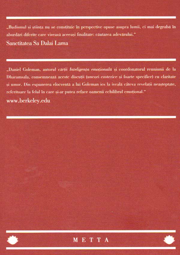 Emotiile distructive. Cum le putem depasi? Dialog stiintific cu Dalai Lama - Daniel Goleman